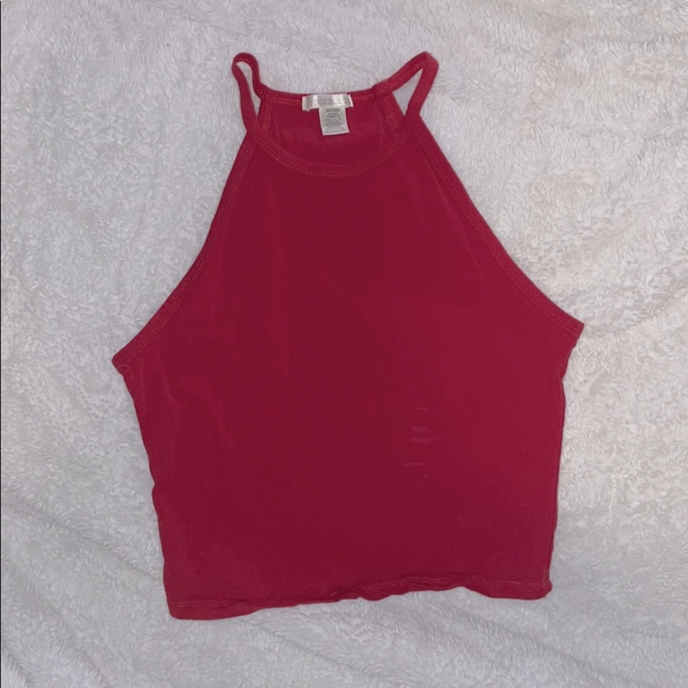 Red halter top tank top